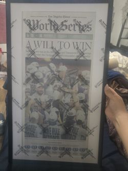 Framed 2025 World Series Newspaper
