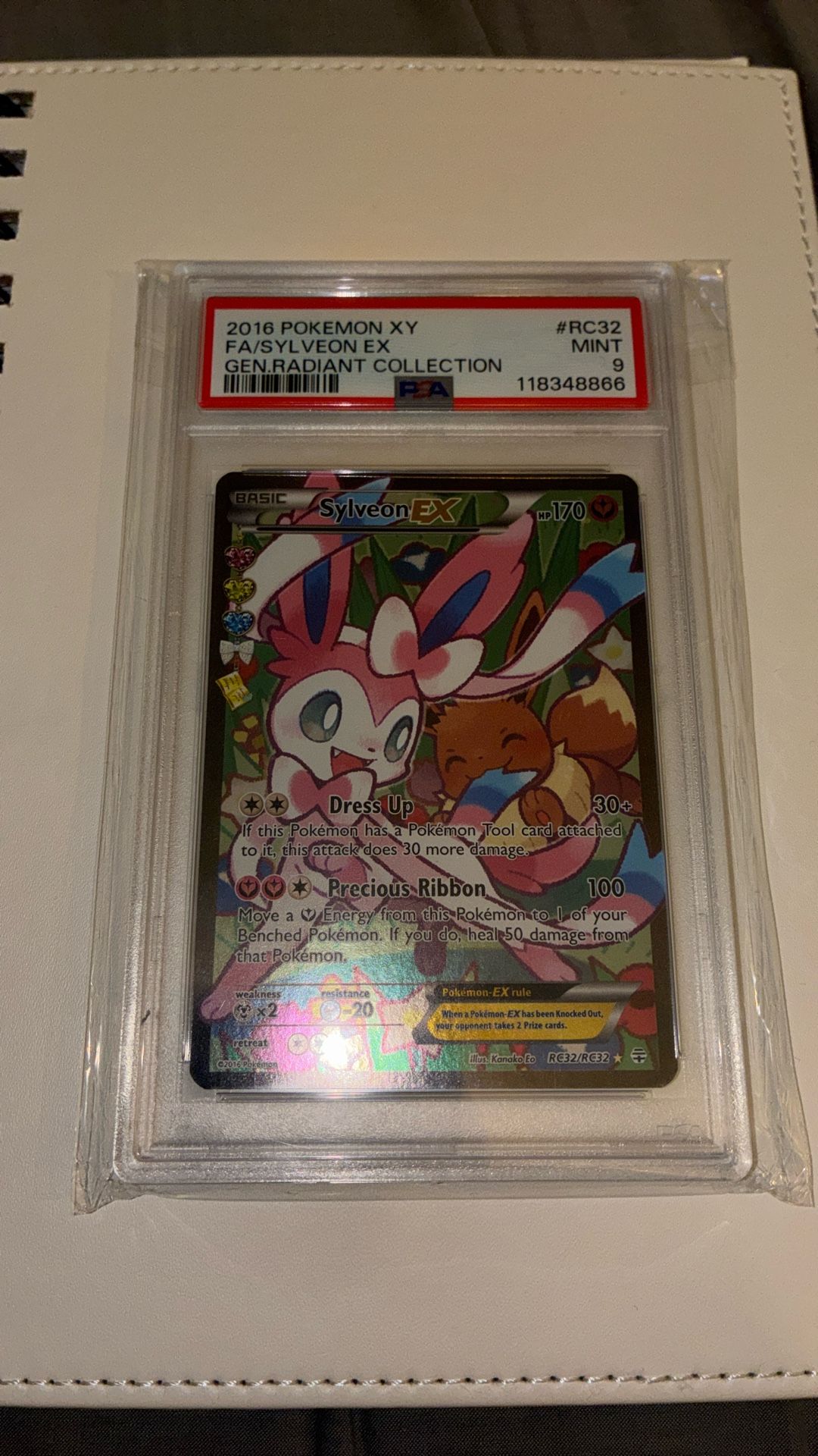 PSA 9 Sylveon EX Radiant Collection