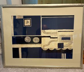 Art framed geometric print