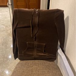 Rue 21 Brown Velvet Zip Up 
