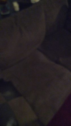 Sectional brown couch