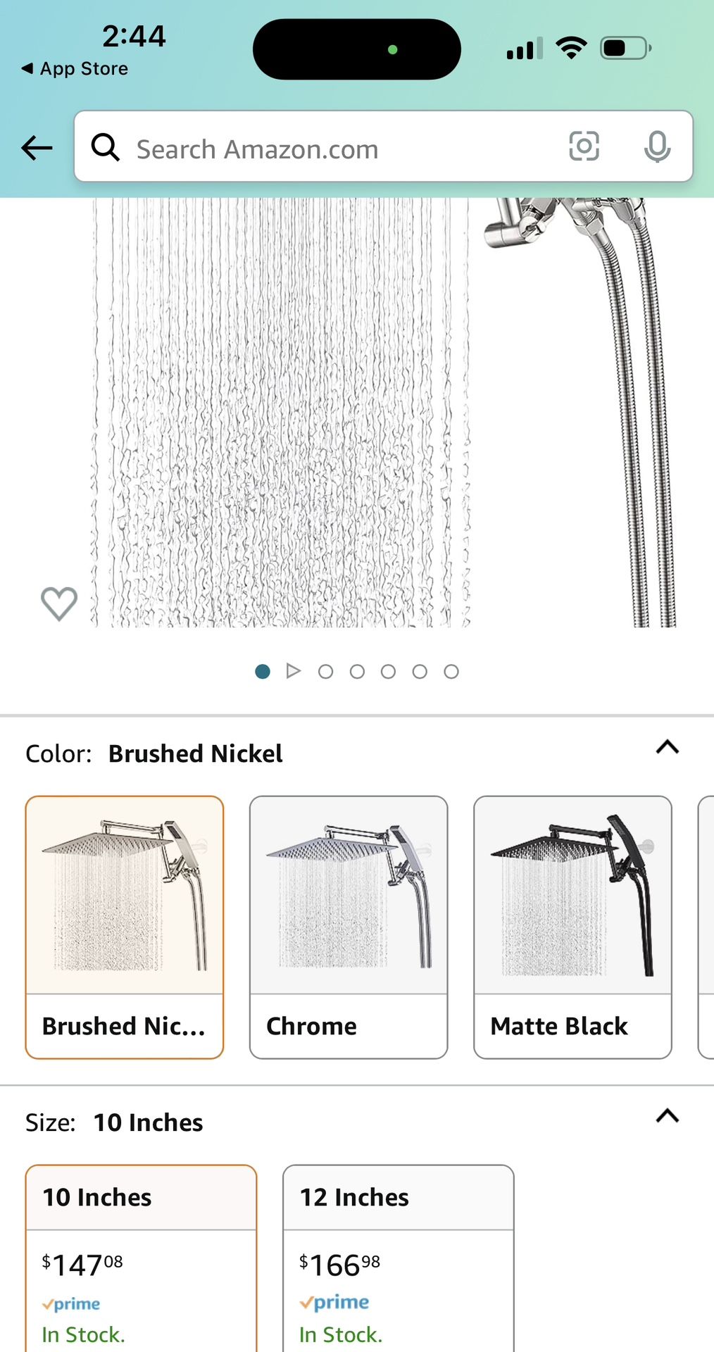 G-Promise All Metal 10 Inch Rainfall Shower Head with Handheld Spray Combo| 3 Settings Diverter|Adjustable Extension Arm with Lock Joints |71 Inches S