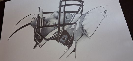 Russell Wilson sketch authentic,