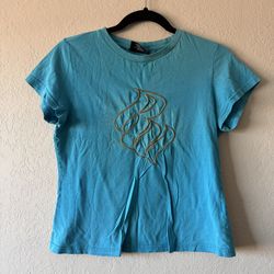 Rocawear, Vintage Women Teal Short Sleeve Y2K Streetwear Shirt, Size L