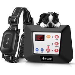 2in 1 Wireless Dog Fence  Remote Training Collar 
