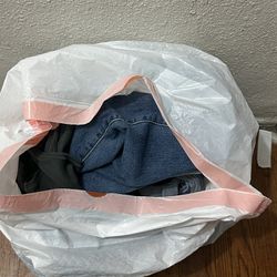 bag full of clothes 