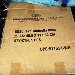 New In Box Steel Umbrella Base