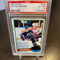 1980 Topps # 250 PSA 6 Wayne Gretzky oilers.