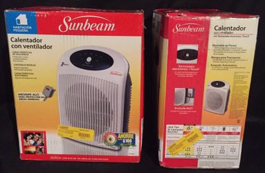 SUNBEAM PORTABLE FAN FORCED HEATER WITH ALCI CORD. ***PRICE:- $25 ( for  Each) RETAILS for $39.99+ Sunbeam Portable Heater Fan with ALCI Cord for  for Sale in Vestavia Hills, AL - OfferUp