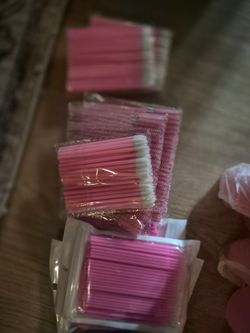 Pink Disposable Micro Applicator Brushes Bundle