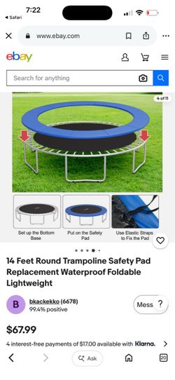 14 Ft Round Trampoline Safety Pad Replacement