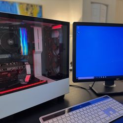 Gaming Pc + 27in Dell Monitor Ryzen 5 3600 With GeForce Gtx 1660 Supper