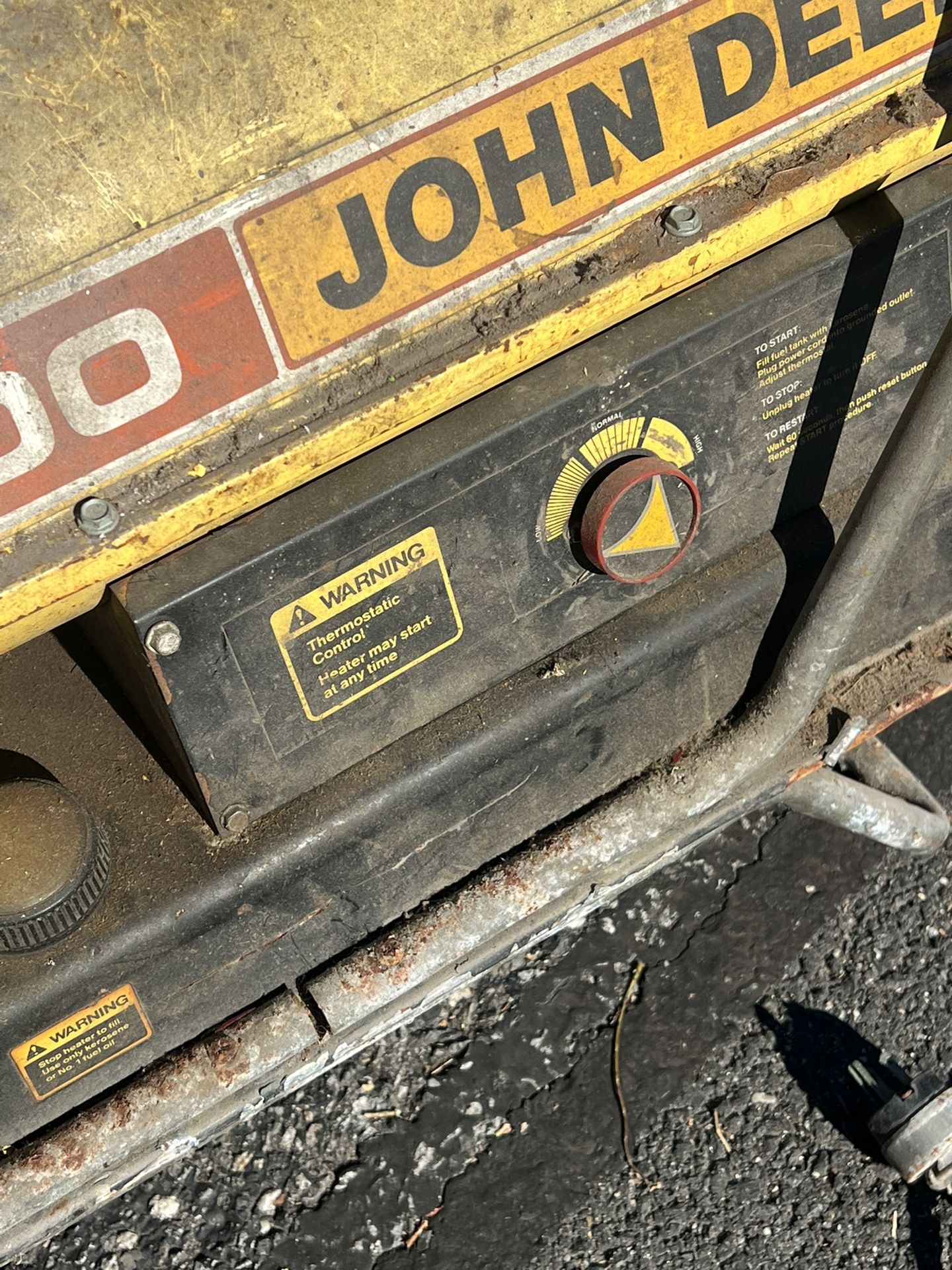 Jobsite heaters John Deere if you cannot get it working I will give you a full refund