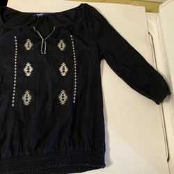 OLD NAVY Black Half Sleeve T-shirt SMALL