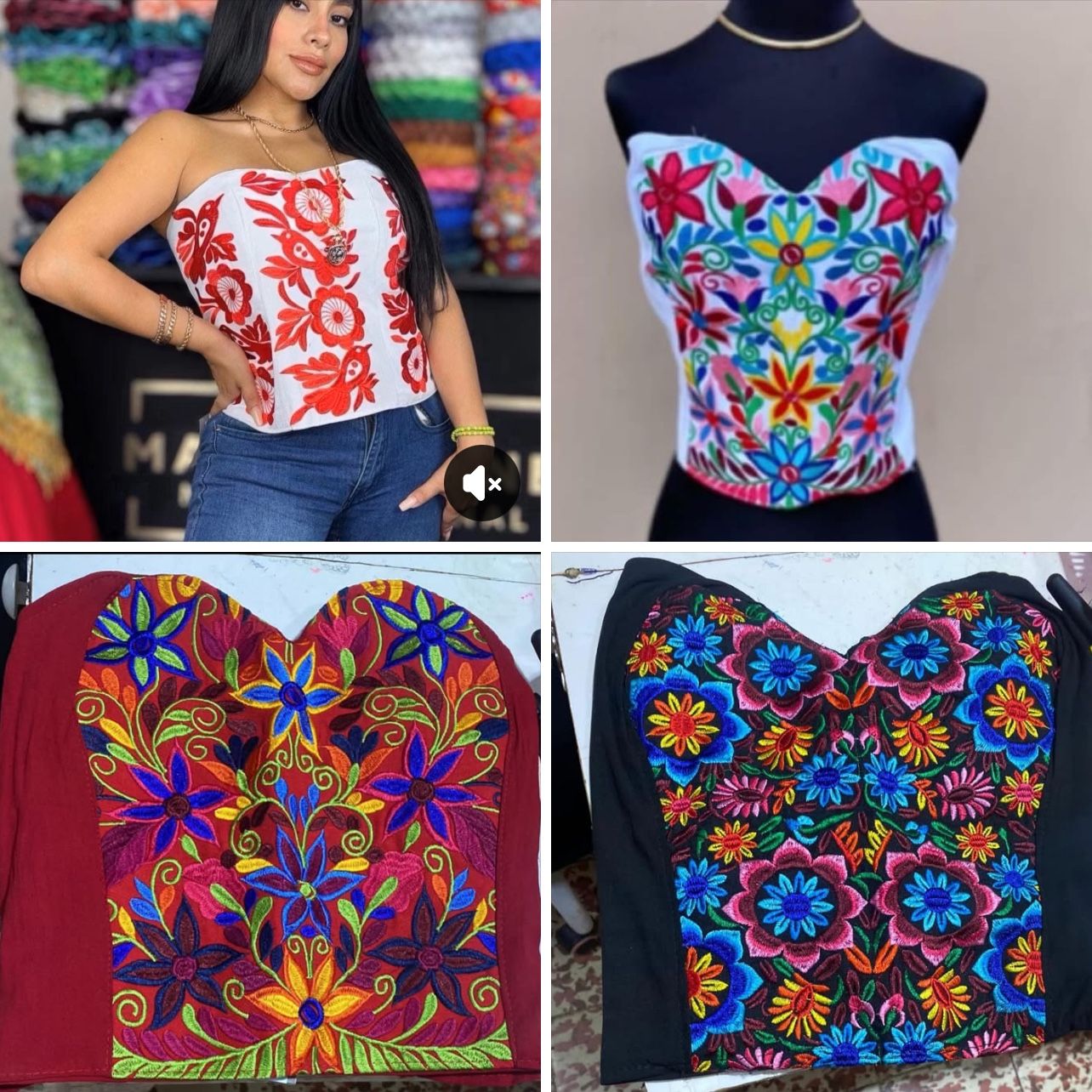 Beautiful Embroidered Méxican Corsets -Hermosos Corsets Bordados
