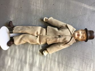 Vintage Bisque Porcelain Laurel and Hardy doll/20’ tall