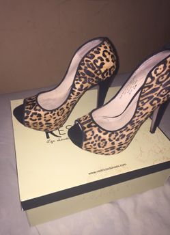 Leather calf fur pumps classiques entier