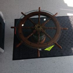 Lantern turned Into wheel boat table