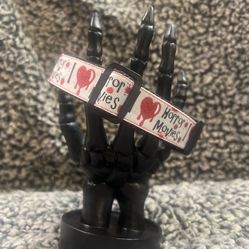 Handmade I Love Horror Movies Dog Collar 