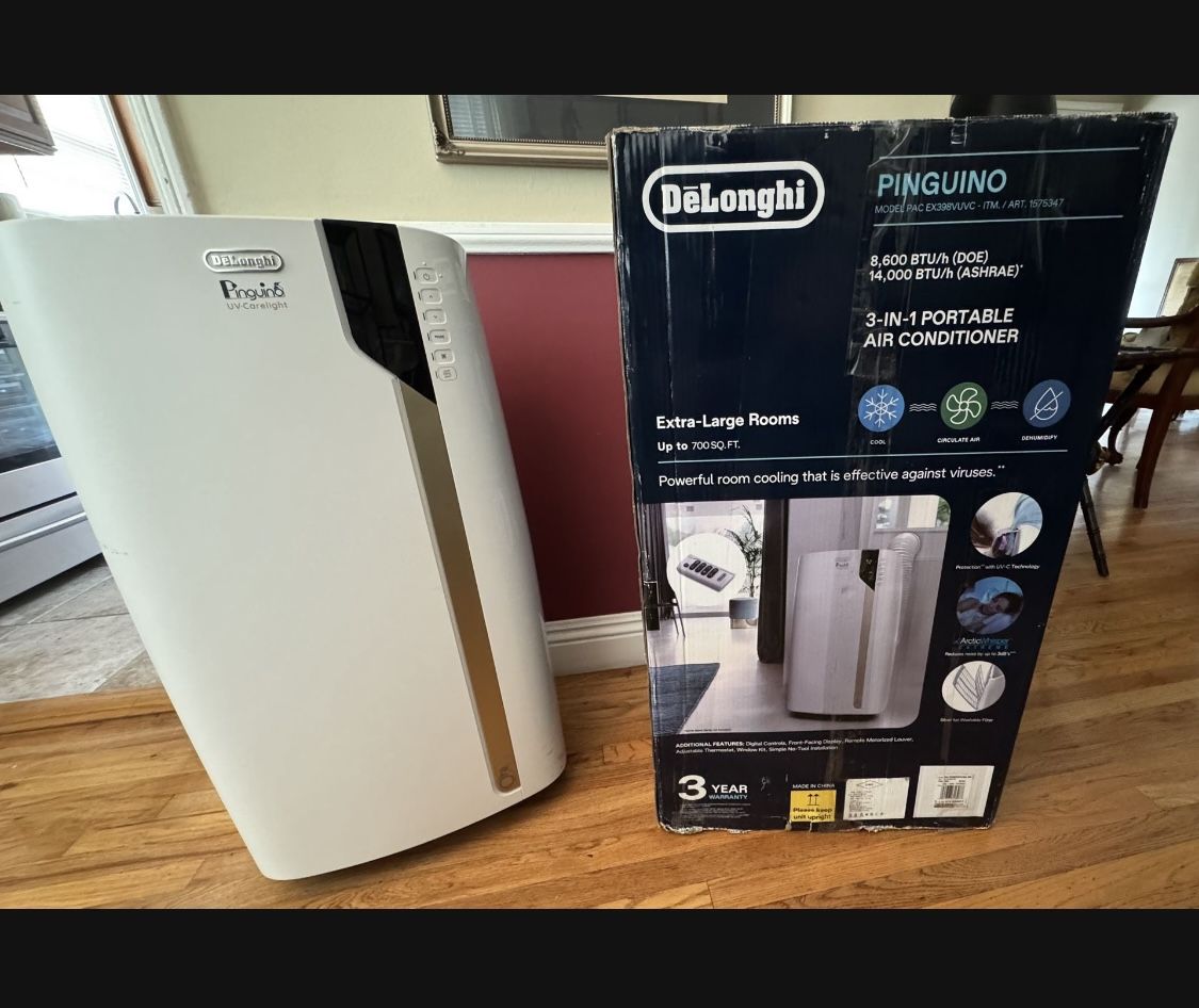 DeLonghi 3-in-1 Portable Air Conditioner 8600 BTU