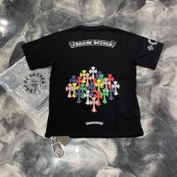 Multicolored Cross Chromehearts Shirt Medium
