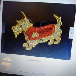 Vintage NIB Enamel Scottie Dog 🐕 Pin