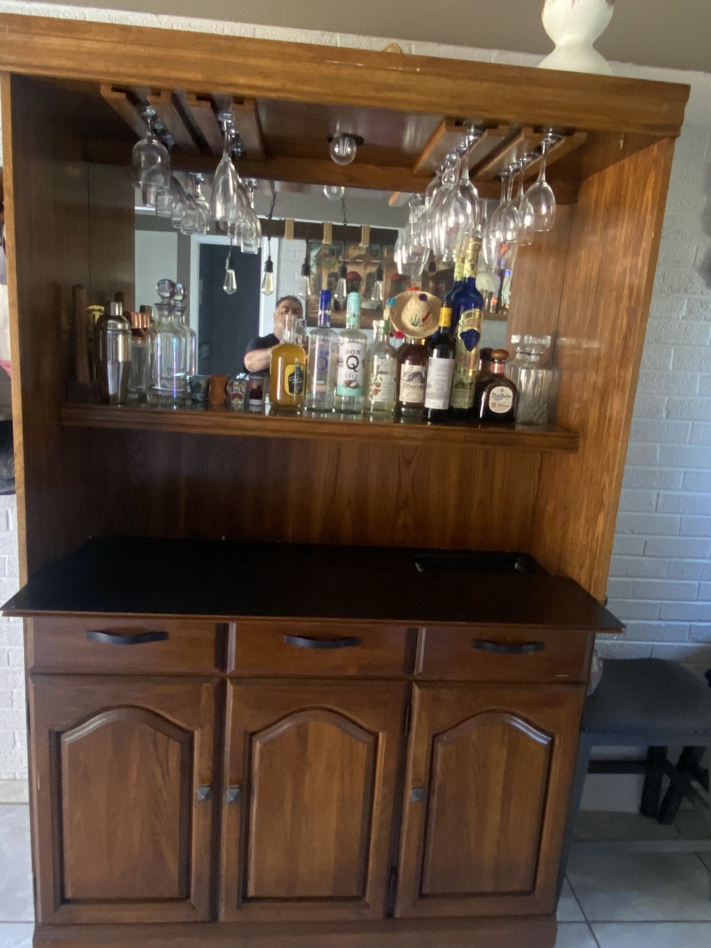 Wood Bar Cabinet