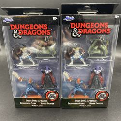 (2) Brand New Rare Dungeons & Dragons Drizzt Die-cast Figure Set Jada Toys