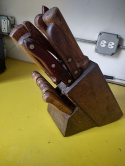 Knife Set with Wooden Block