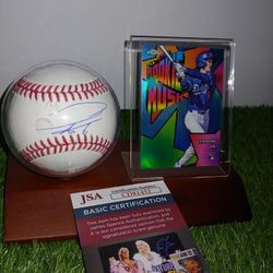 HYE SEONG KIM SIGNED BASEBALL JSA AUTHENTICATED AND CARD 