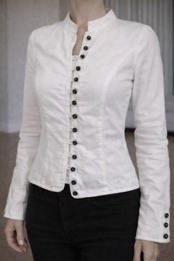 White Button Front Blouse – Size L