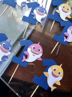 Number 1 Baby Shark Cupcake Topper’s