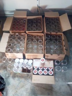 Mason Jars And Jelly Jars