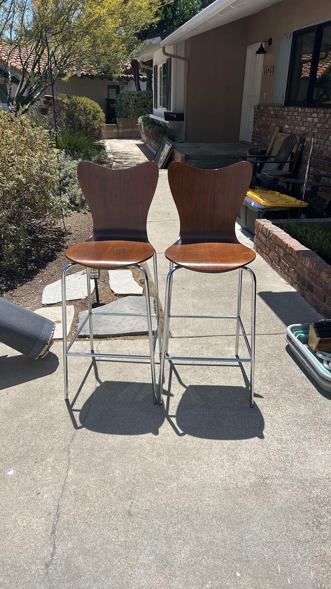 Pair Of MCM West Elm Stools