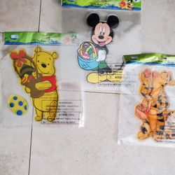 3 New Disney Characters EASTER Window Clings 