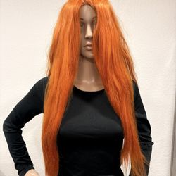 Ginger, long heat resistant wig