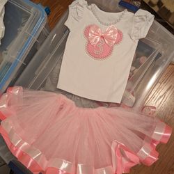 Toddler Minnie Mouse Birthday Outfit 4t