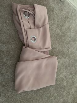 Pink curtains