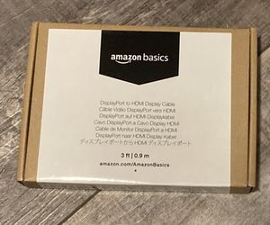Amazon Basics DisplayPort to HDMI Cable – 3 ft (0.9 m) – New