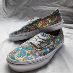 Vans New Mushroom/Floral Shoes Mens 7/Women's 8.5