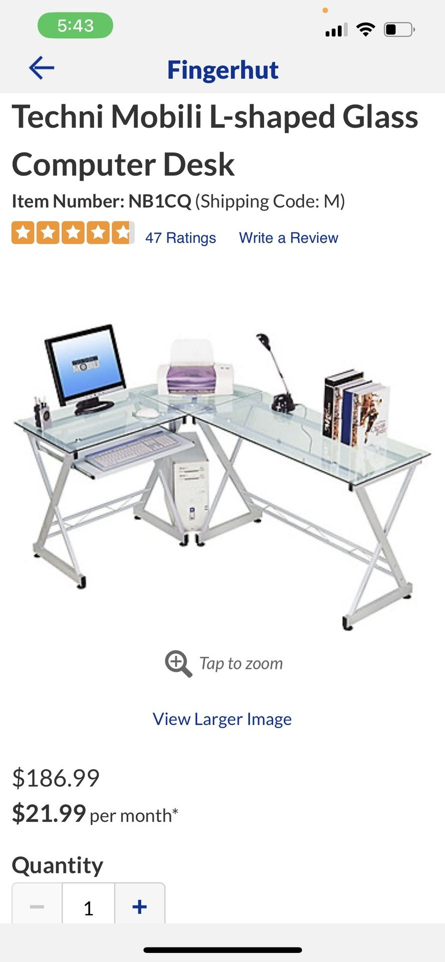 Glass Desk