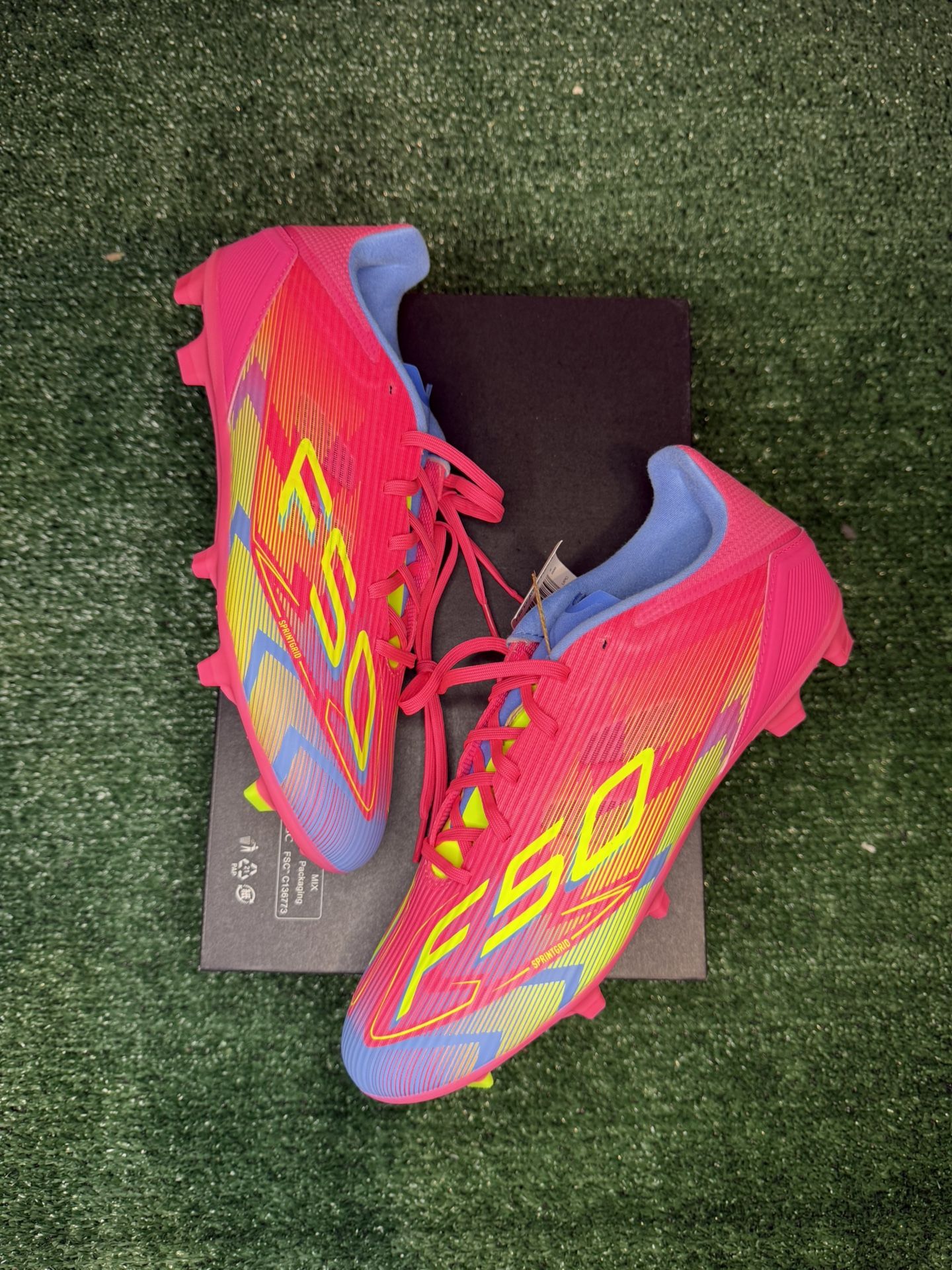 NEW Adidas Adizero F50 League FG MG 'Mystic Victory Pack - Lucid Pink' Men’s Size 9.5 IE1291
