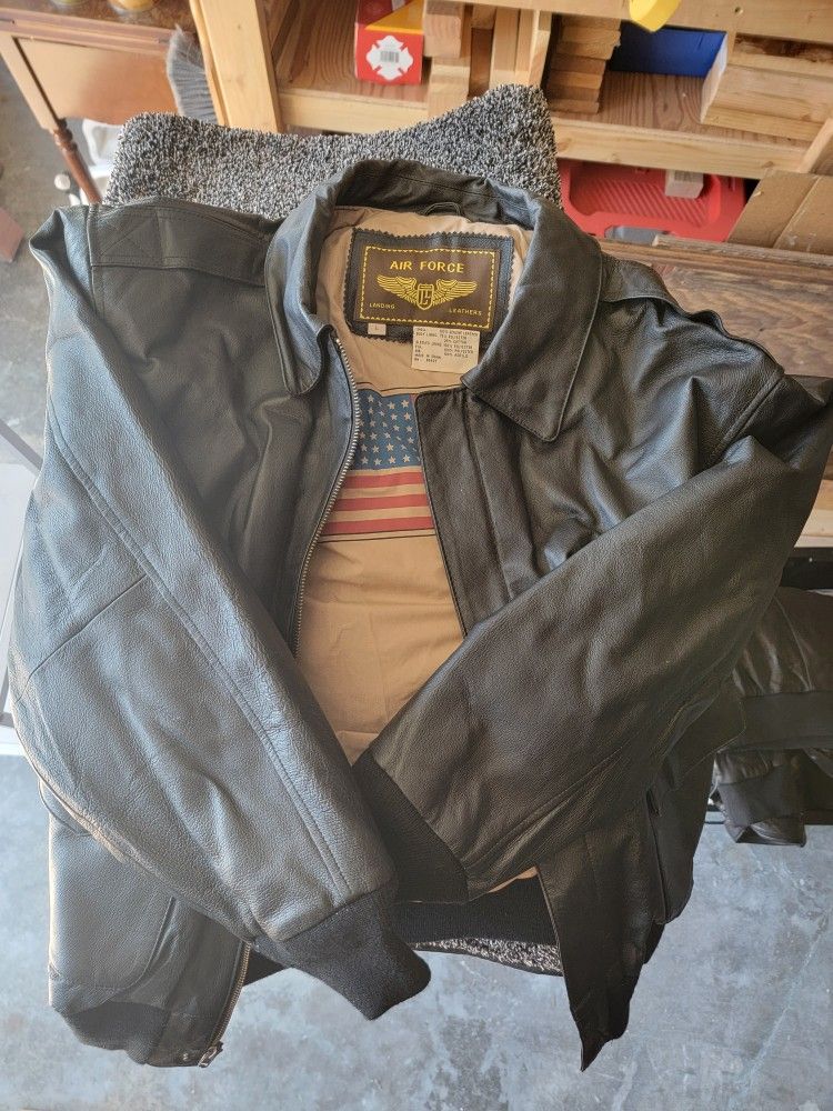 Leather Jacket mens L