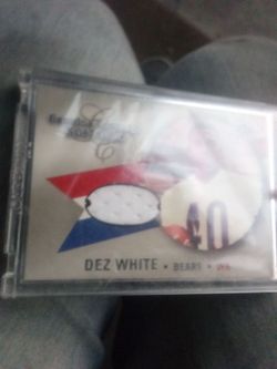 Dez white football card