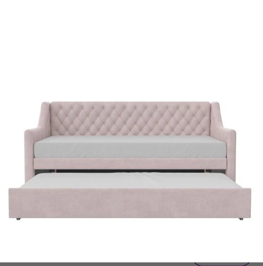Light Pink Trundle Twin DayBed