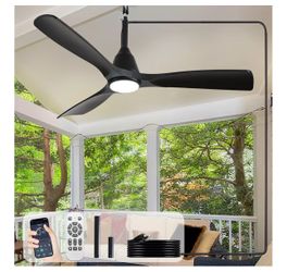 Brand new Plug in Depuley Outdoor ceiling fan with lights and remote