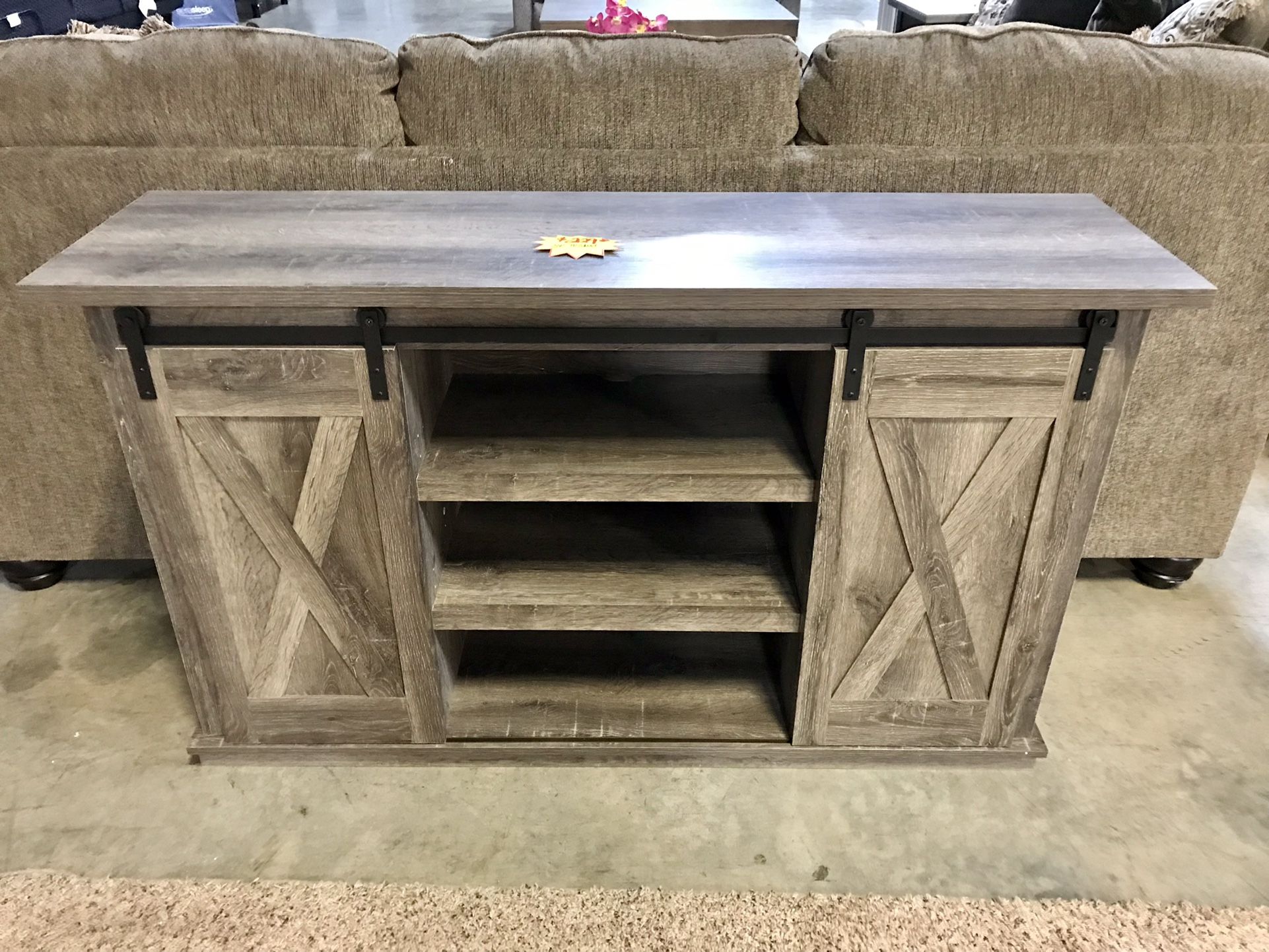 New TV Stand In Gray! In Stock