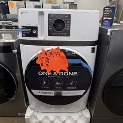 Brand new GE Profile 4.6 cu. ft. Smart UltraFast Electric Washer and Dryer Combo in White with Ventless Heat Pump Technology