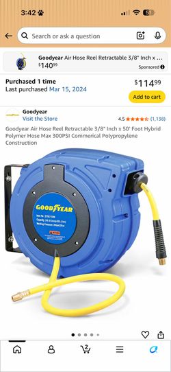 Goodyear air compressor returnable air hose