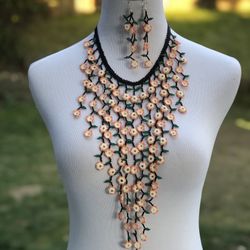 Collar Cascada De Flores 